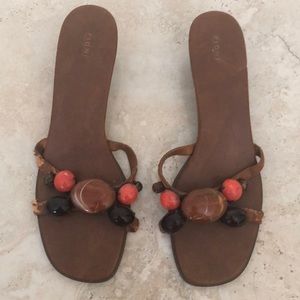 Vintage beaded kitty heels